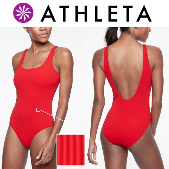 Athleta Other - Athleta Red Cloudbreak Rib Scoop One Piece